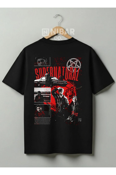 Grafftee Clothing Supernatural Tasarımlı Unisex Premium %100 Pamuklu Tişört |...