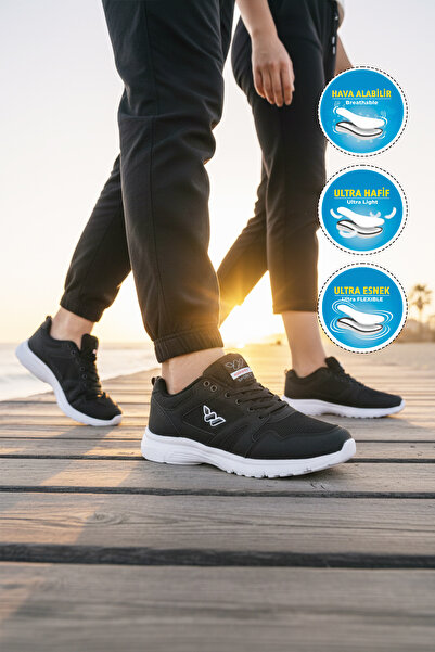 WALKWAY 020 g Black-White Unisex Sports Shoes