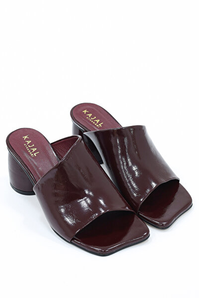 kajal ayakkabı CBR-T50 Παντόφλες από γνήσιο δέρμα με χοντρό τακούνι