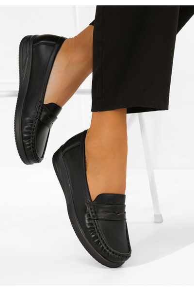 B T Shoes Дамски мокасини Елеся черни