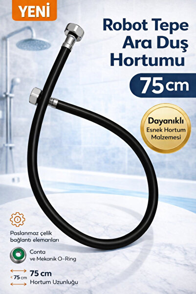 DESIPHON 75 cm Robot Tepe Ara Bağlantı Duş Hortumu – Pirinç, Dayanıklı, Sızdı...