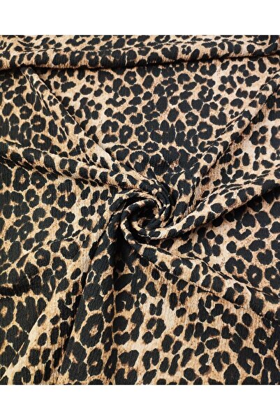 Kumaş Parça Ζέρσεϊ με μοτίβο λεοπάρ, πλάτος: 160 εκ.