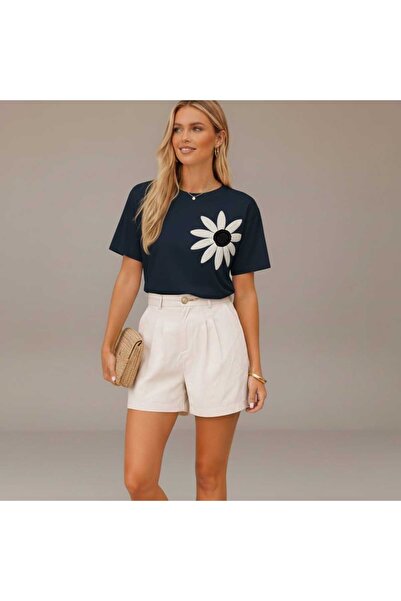 TekTarzz Μπλουζάκι με λουλουδάτο PRINTED Stylish Trend Design