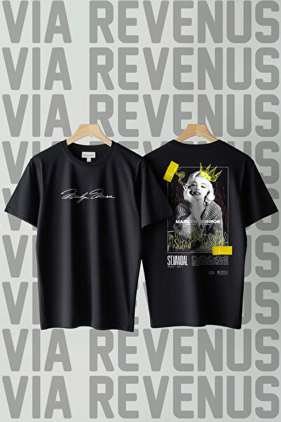 Vordevia Μπλουζάκι Unisex από 100% βαμβάκι με στάμπα Marilyn Monroe και φαρδι...