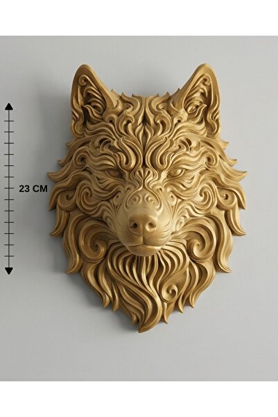 Printorium Kurt Duvar Süsü 23 Cm – Dekoratif Kurt Figürü, Modern Duvar Dekoru...