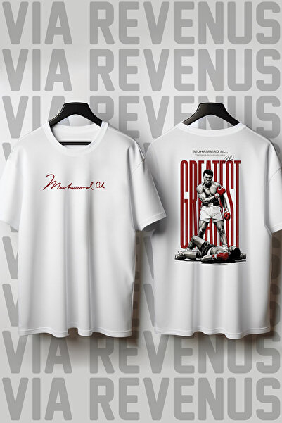 Vordevia Μπλουζάκι Unisex από 100% βαμβάκι με στάμπα Muhammad Ali και λαιμόκο...