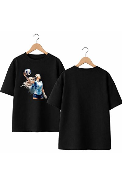 playwear Volejbolka Sımaç majica sa printom, 100% pamuk, široka, opuštena, st...