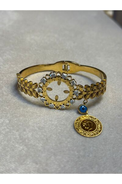 ALVEZAHB Luna Nazar Uruplu Gold Bracelet (Steel)