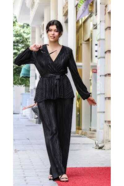 DJANGO STYLE Krovave Plissed Satin Suit