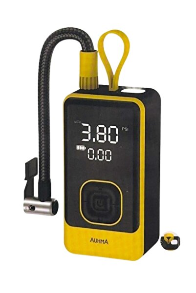 auhma A9911 Dijital LCD Ekranlı Dahili Led Fenerli 4000 MAH Hava Kompresörü /...
