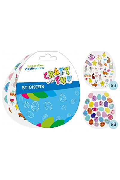 Craft with Fun DECORAȚIUNI DEK STICKERS PAȘTE 6ARK BOOK CF 12/288