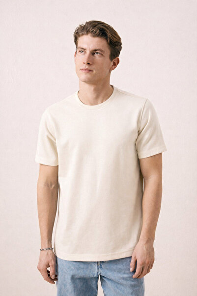 İLKCET MODA Ανδρικό μπλουζάκι από ύφασμα Modal σε κανονική γραμμή