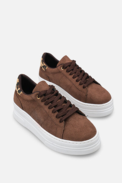 kajal ayakkabı Αθλητικά παπούτσια HJA 35 με κορδόνια και λεπτομέρειες λεοπάρ