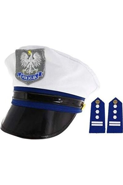 Godan Șapcă de poliție Akson cu epoleți, mărimea S, pentru joaca copiilor