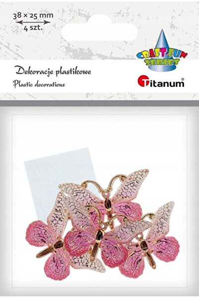 Titanum Fluturi decorativi autoadezivi 38x23mm 4 bucăți