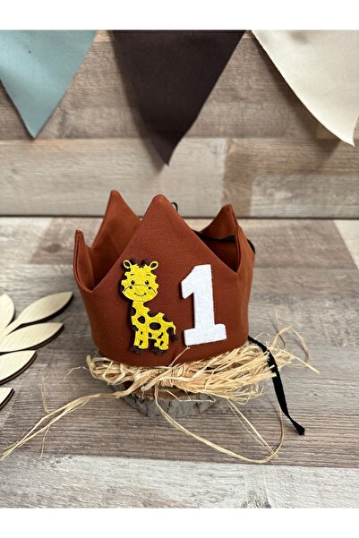Feriatolye 1 Year Old Crown with Giraffe Figure