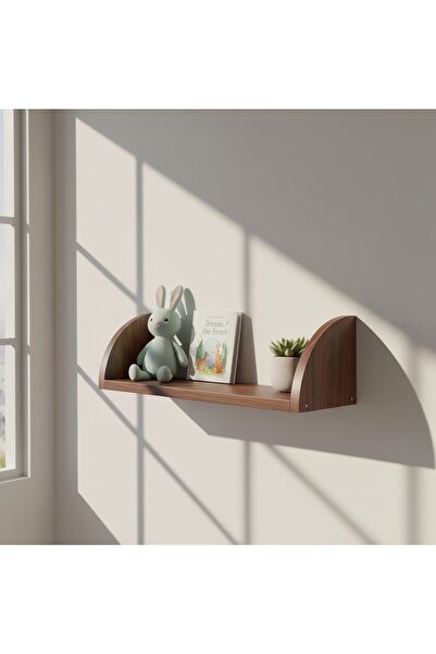 WoodArtDesign Doğal Çam Ahşap Montessori Duvar Rafı – Çocuk Odası Dekoratif Raf