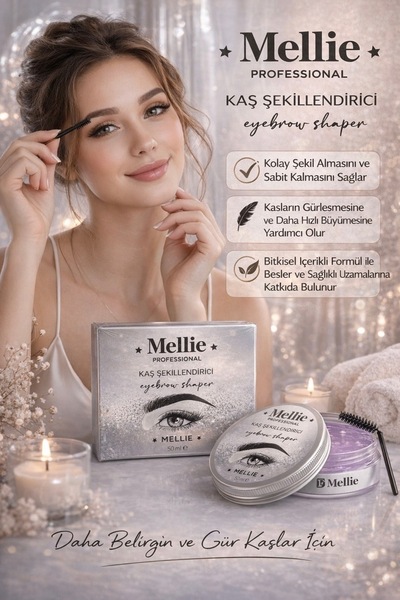 Mellie Professional Kaş Şekillendirici Sabitleyici Wax 50 ml Multi Vitaminli ...