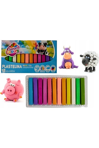 Sweet Plastilină pătrată pastel 12 culori