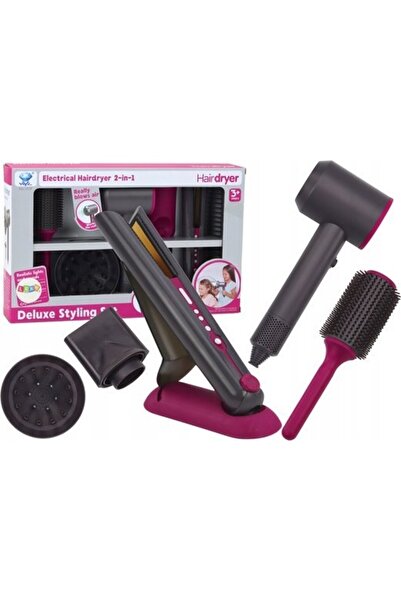 LeanToys Set de coafură: Uscător, Placă de îndreptat, Perie cu capete intersc...