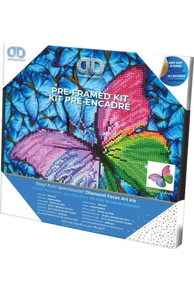Dante Diamond embroidery Diamond Dotz Pink butterfly 33x33cm DDK5015
