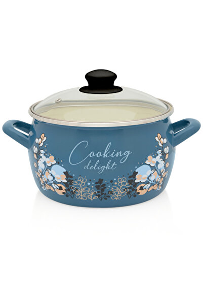 Metalac Cooking Delight enamel pot 4.2l with glass lid/20cm/4.2l