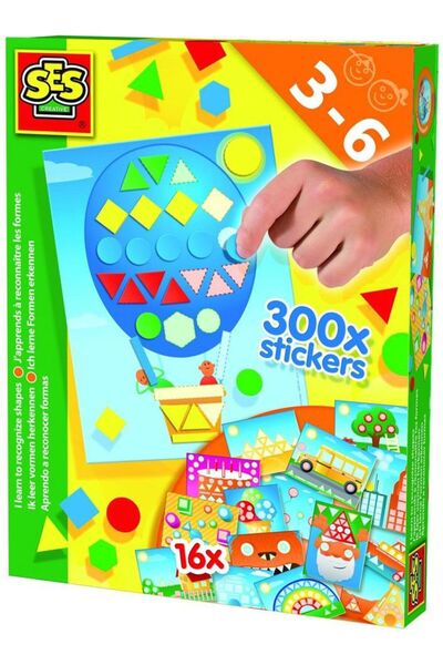 Ses Figuri geometrice - un set pentru învățarea lipirii