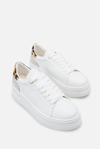 kajal ayakkabı Hja 35 Lace-Up Leopard Detailed Sneakers