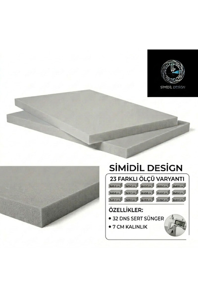 Simidil Design 32 DNS Sert 7 cm Kalınlık Yüksek Yoğunluklu 23 Ölçü Seçenekli-...
