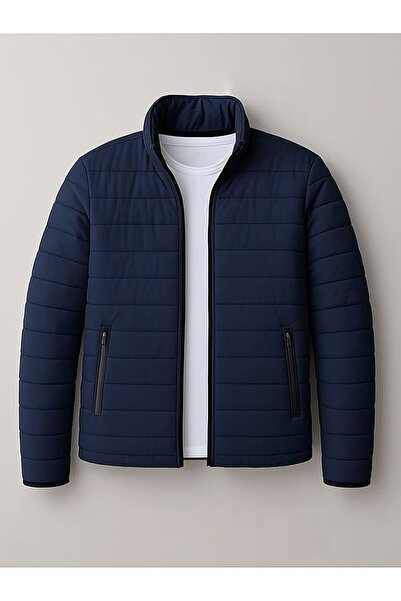 ZELASU Μπουφάν σε ναυτικό μπλε χρώμα με άνετη εφαρμογή, με επένδυση και καπιτ...