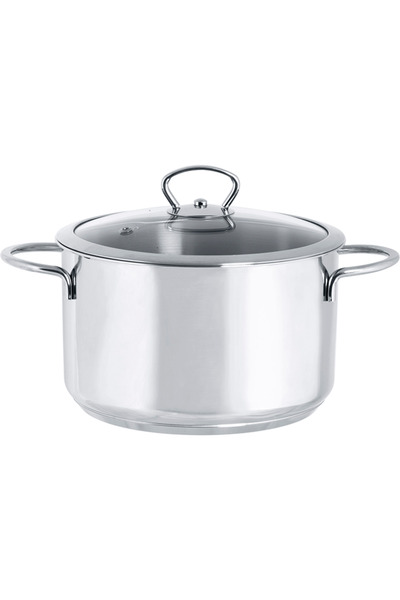 Metalac Oala 3.8l cu capac din sticla Kulinaria inox/20cm/3.8l