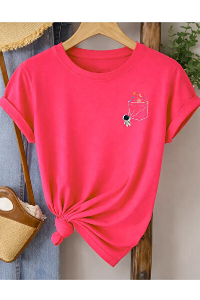 Pink Sky Oversize T-shirt 100% βαμβακερό Unisex Άνετη εφαρμογή Τάση Νέα Σεζόν