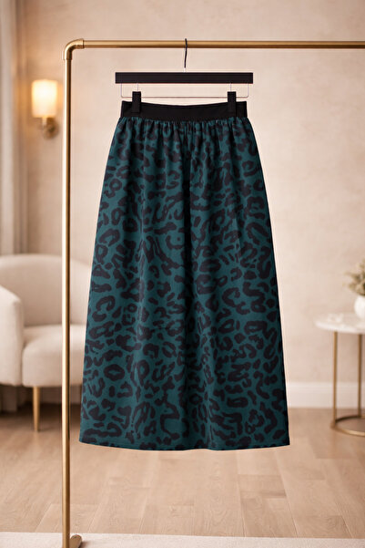 BBS Girl's Leopard Patterned Skirt with Elastic Waist and Lining