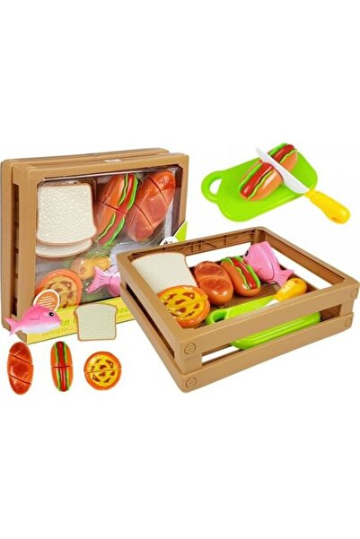 LeanToys Hot-Dog Set for Cutting Indredients in a Basket