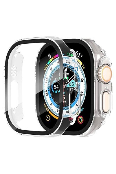 OEM 2-in-1 Hard Frame Clear + Tempered Glass Apple Watch 49mm