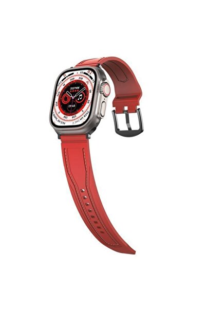 Orso OrsoBand Πρέμιουμ Σιλικόνη με Ύφασμα Κόκκινο για Apple Watch 44/45/46/49mm