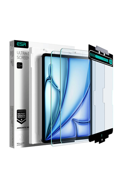 ESR (2 Pack) Armorite Ultra-Tough Tempered Glass iPad Air 11 2024 (With Easy ...