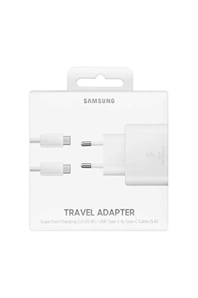 Samsung Fast Travel Charging Set GaN 45W με Καλώδιο USB-C to USB-C White
