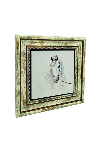 Sadrazam Εκτύπωση αλογομορφών σε πίνακα από φυσική πέτρα 25X25KRG-155