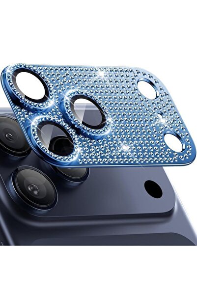 Orso Full Cover 9H Camera Protector Diamonds Blue iPhone 17 Pro Max
