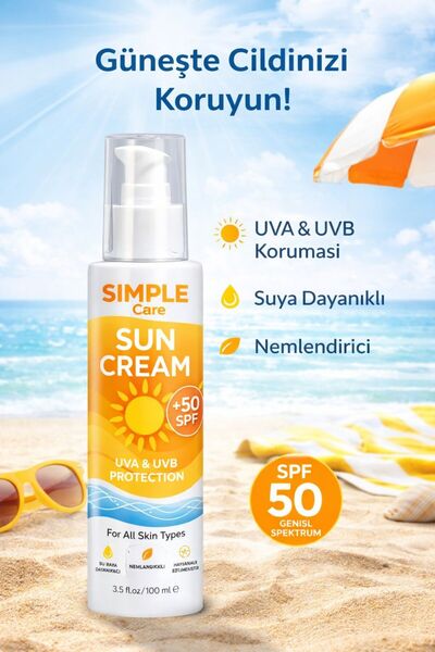 SIMPLE CARE Sun Shield Pro SPF 50+ – Ultra Koruyucu Güneş Kremi 100 ml