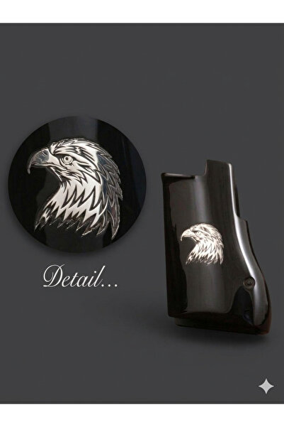 Kabze Desert Eagle 3,57/44/50 Cal Siyah Akrilik Gümüş Logo