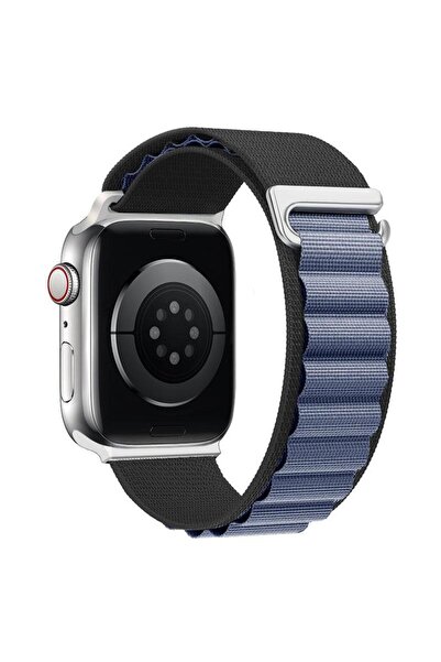Orso Αλπικό Νάιλον Λουράκι Μαύρο Μπλε για Apple Watch 44/45/46/49mm