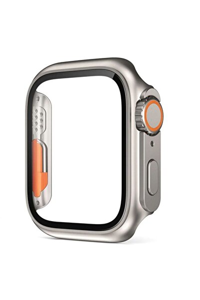 Orso 2-in-1 Switch to Ultra Hard Frame Titanium + Tempered Glass Apple Watch ...