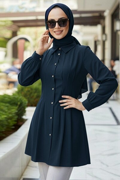 N.S NEVA STYLE Τουνίκ με λεπτομέρειες σε μπλε λαδί χρώμα με στρατιωτικό σχέδι...