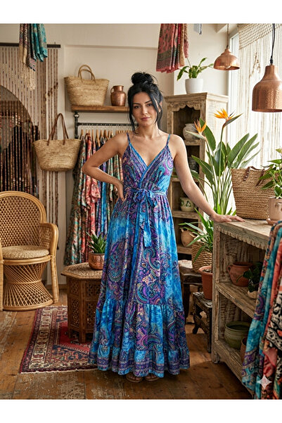 elite aura collectıon Etnik Desenli Bohem Maxi Elbise – Aura Dream