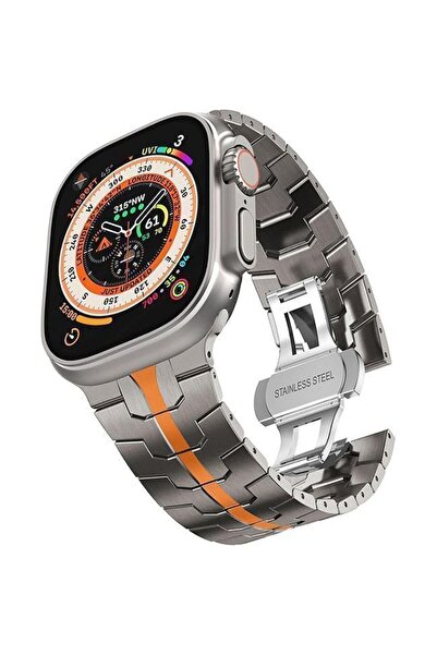 Orso OrsoBand Μεταλλικό Βραχιόλι TitanForce Γκρι/Πορτοκαλί Τιτανίου για Ρολόι...