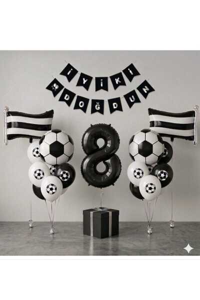 ÇITIPITISTORE Κίτρινο και μπλε σετ μπαλονιών γενεθλίων με θέμα το ποδόσφαιρο