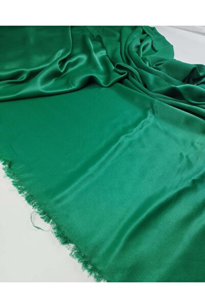 Kumaş Parça Σατέν ύφασμα βισκόζης σε σκούρο πράσινο χρώμα 125x190εκ.