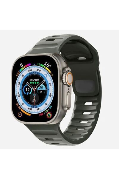 Orso Λουράκι Σιλικόνης Πράσινο Ελιάς για Apple Watch 44/45/46/49mm